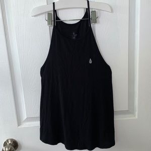 Black Volcom high neck tank top